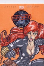 2013 Marvel Now TRADING CARD (NOT COMIC) Sketch Secret Avengers Calzada Widow