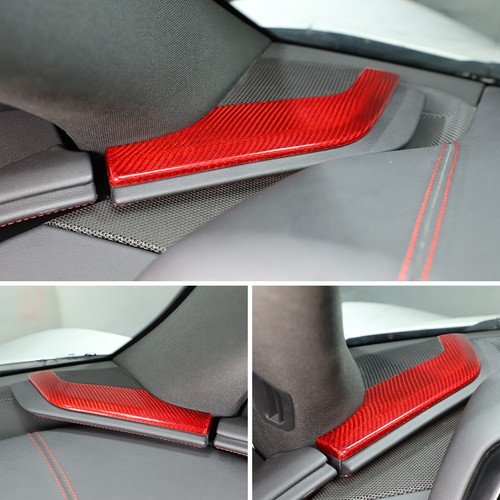Red Real Carbon Fiber Full Interior Set Decor Cover Trim Kit for Corvette C8 20+ - Picture 330 of 444
