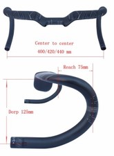 MANUBRIO IN FIBRA DI CARBONIO LEGGERO PER BICI DA CORSA.... .