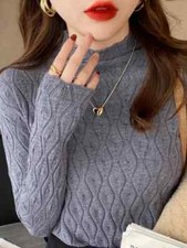 Cashmere Turtleneck Women Sweaters 2025 Autumn Winter Warm Pullover Slim Tops