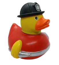 FIREMAN PLASTIC DUCKY; Fire Chief Duck