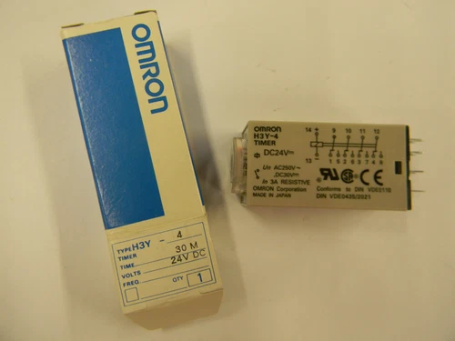 New Omron Solid State Timer H3Y-4  0-30 Min 24Vdc 4PDT  P4