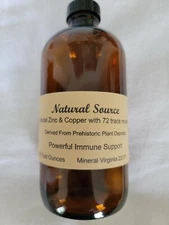 Natural Source Colloidal Zinc & Copper with 72 trace minerals - 16 oz bottle