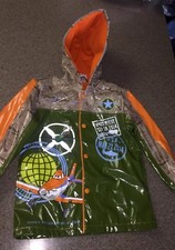 Disney Store Cars Lightning McQueen Rain Jacket Raincoat Size 4 Lined Hooded