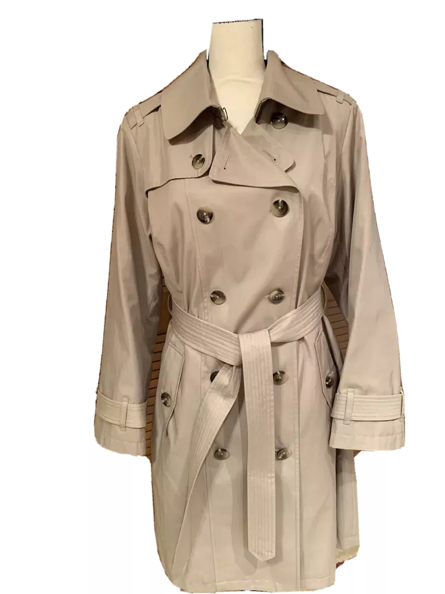 Water-Resistant Tie-Belt Trench Coat for Women