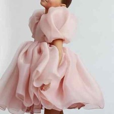 Girl Princess Tulle Child Puff Sleeve Wedding Party Birthday Dress Clothes 1-10Y