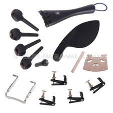 Set Ebony Wood 4/4 Violin Parts Violin Accessories 13pcs S/B