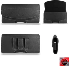 For Samsung Galaxy A13 / A15 Pouch Case, TMAN [XL] Fit PU Leather Pouch [Holster