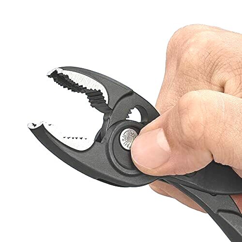 Knipex 82 01 200 TwinGrip 8" Slip Joint Combi Grip Front Jaw Hand Tool