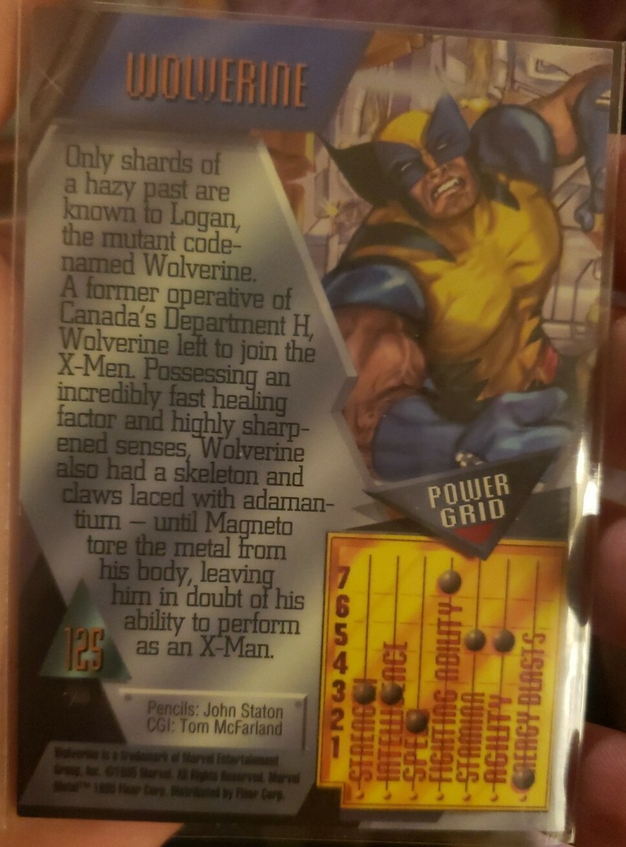 1995 Fleer Marvel Metal Wolverine #125 | eBay
