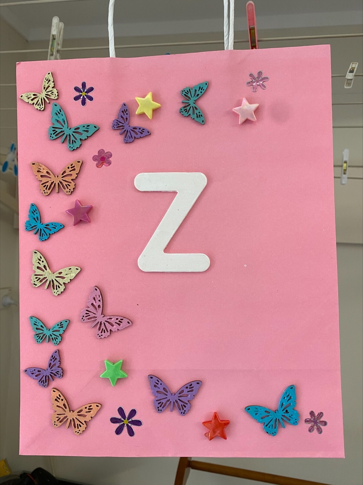 Personalised Wooden Name Bunting/Flags with Customised Gift Bag eBay