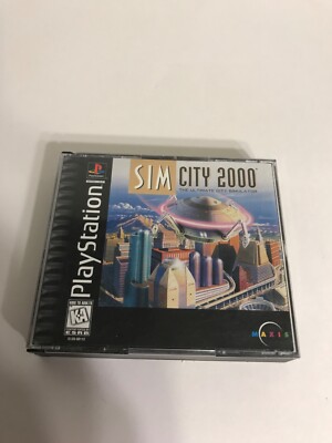 Vintage Playstation Maxis Sim City 2000  The Ultimate Video Game Black Disc