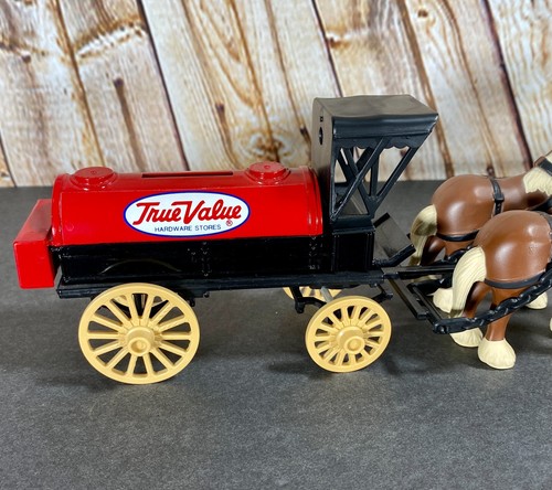 ERTL True Value Hardware Advertisement 1990 Horse Wagon Coin Bank Die-Cast Metal - Picture 9 of 11