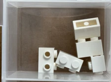 LEGO Parts - White Brick, Modified 1 x 2 with Studs on 1 Side - No 11211 - QTY 5