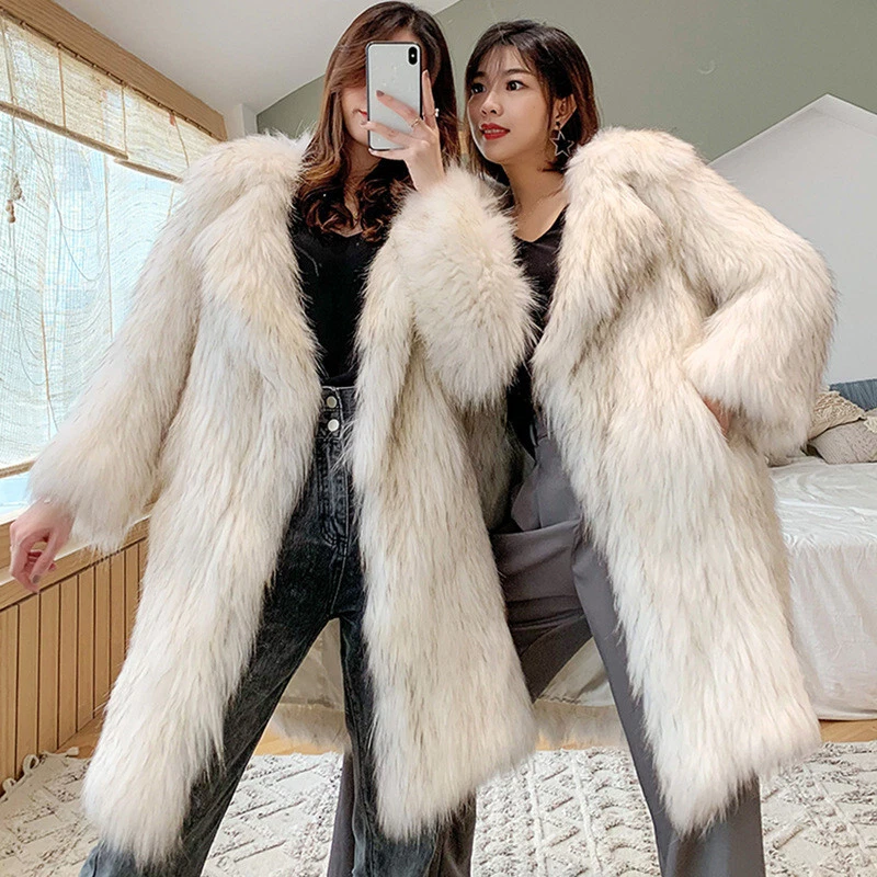 Casual top fur coat