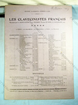PASSACAILLE, KLAVIERSTÜCKE, G. F. HAENDEL EDITIONS DURAND ET FILS SEHR GUTER ZUSTAND*