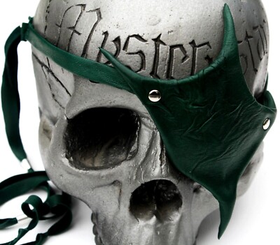 Einzigartige Form Smaragdgrüne Leder Augenklappe Original von Mysterystar