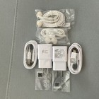 Samsung Galaxy  White Earphones, Wall Charger , Cable New In Package Lot Of 2