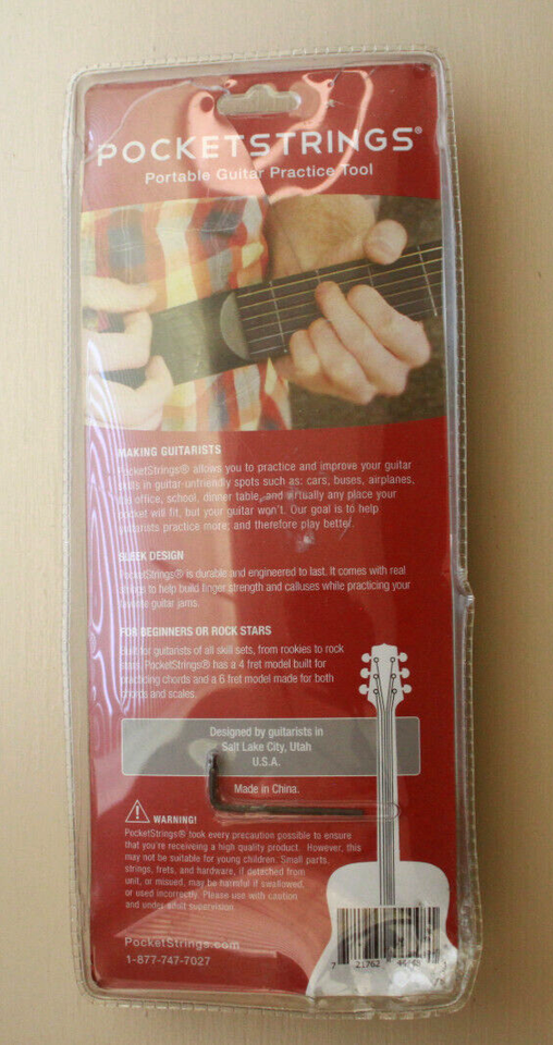 Pocket Strings Pocket Guitar Chord Trainer 6 Fret Portable Practice ...