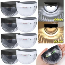 Solar 6 LED Light Outdoor Wall Street Lamps Garden Waterproof Fence Yard Decor