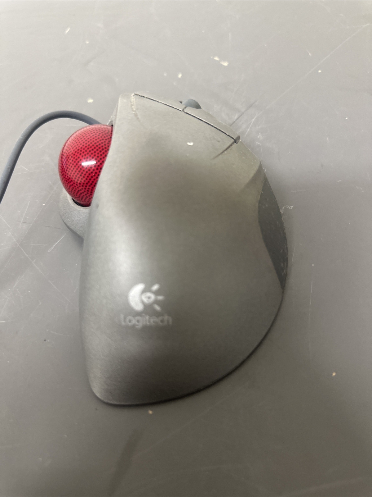 Logitech USB Track Wheel Optical Trackball Mouse Clean and Tested Works