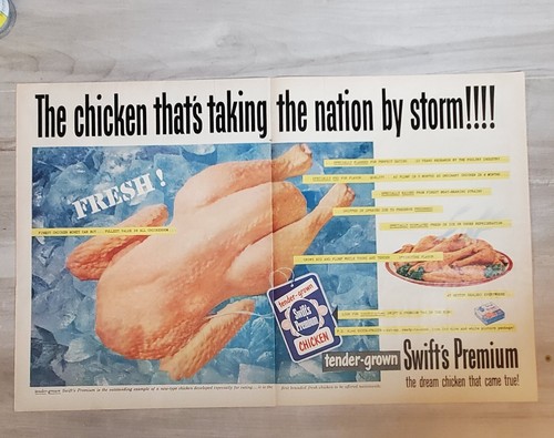 1951 Ad Chicken Swifts Premium Tender Fried Ephemera Print Art Advertisement - Picture 2 of 12