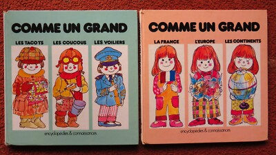 2 vintage books in French 1980s COMME UN GRAND Transport France Europe Continent