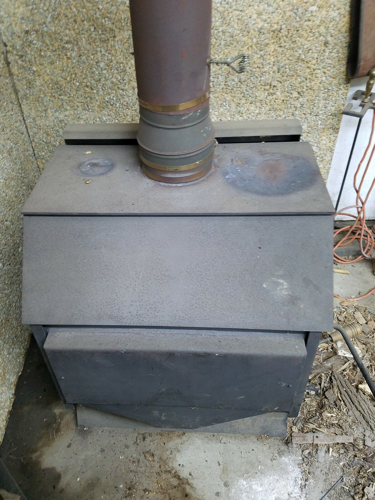 Vintage ROHN wood Burning Stove with pipe and flue blower (summitville in )  | eBay