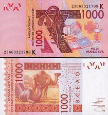 West African St, SENEGAL, 1000 Francs 2023, UNC, P-715Kw