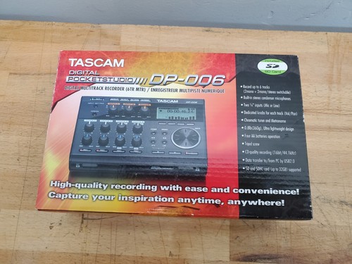 Tascam DP-006 6-Track Digital Pocketstudio Multi-Track Audio Recorder, Built-in - Picture 7 of 11