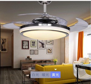 48 Modern Ceiling Fan W Led Light Remote Control Retractable