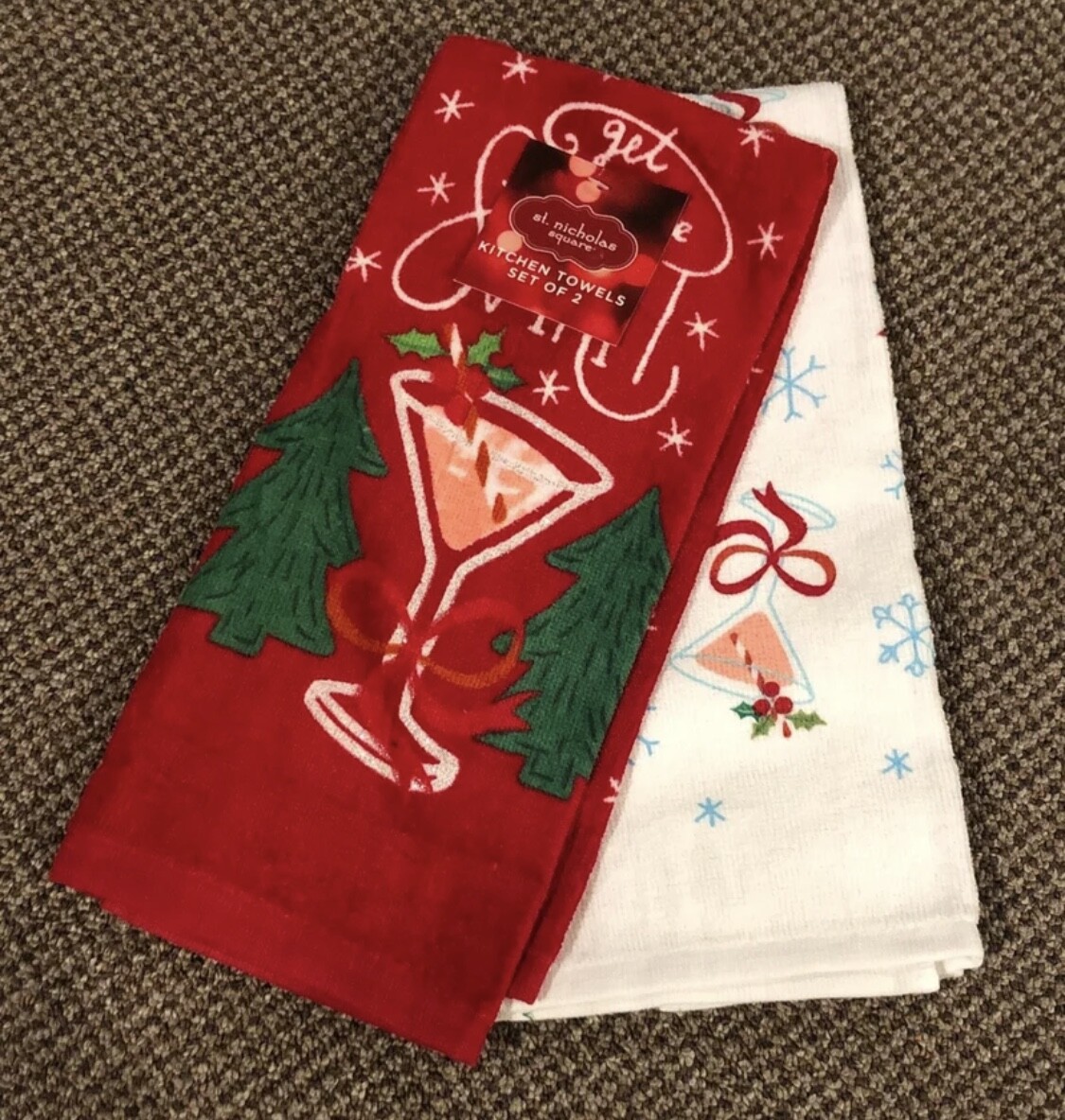 St Nicholas Square Towel Set 2pc My Favorite Place To Be Is Home