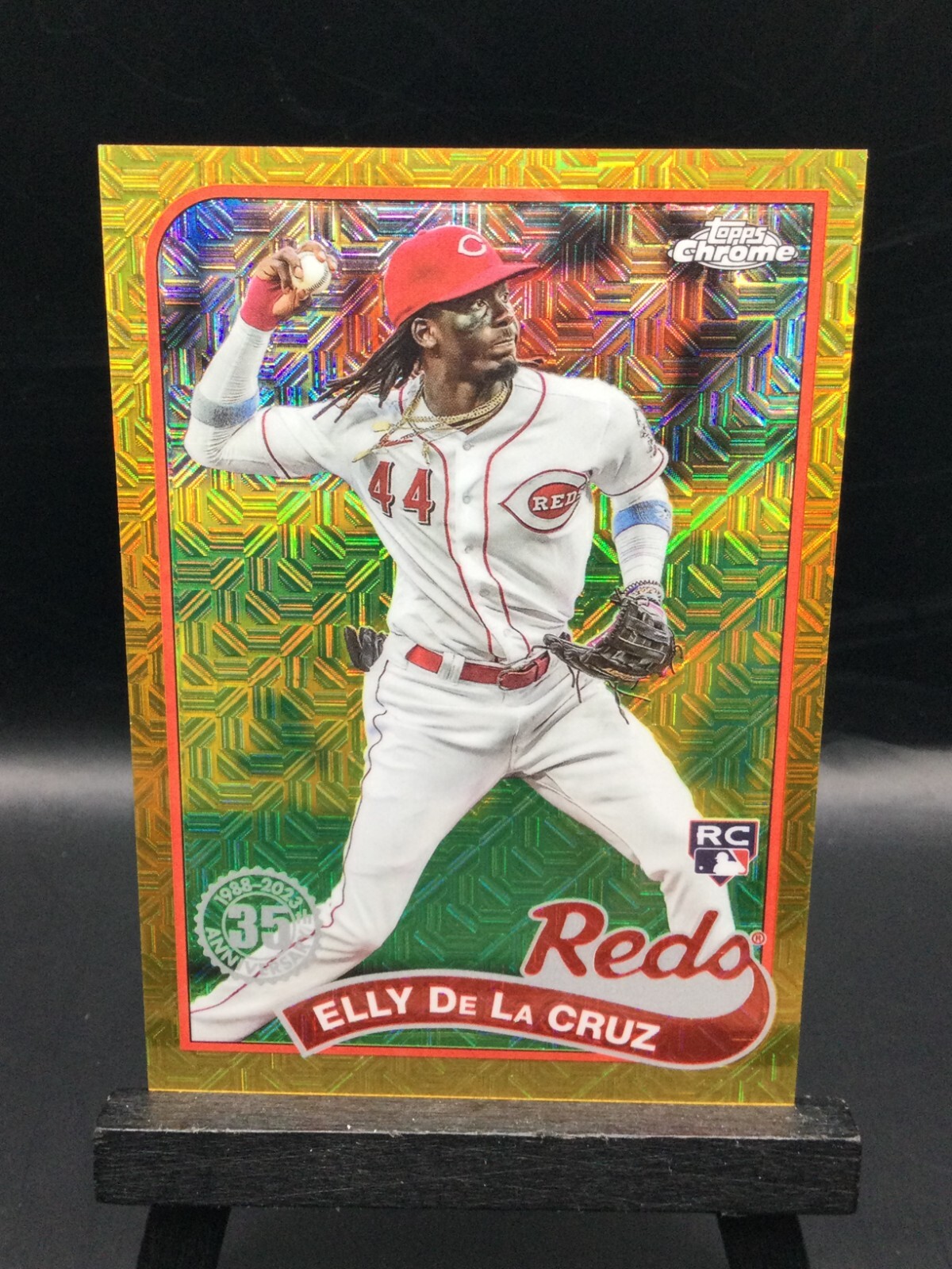 2024 Topps Series 1 - Elly De La Cruz RC Gold Mojo 35th Silver Pack /50 REDS