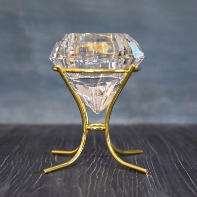 PartyLite Crystal Diamond Shaped Solitaire Candle Holder tealite