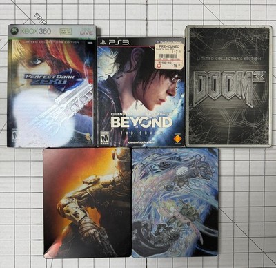 PS3 PS4 Xbox Game Lot Steelbook Doom 3 Perfect Dark Zero FF XV Deluxe COD BO3