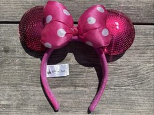 Disney Land Parks Myszka Miki Uszy Różowe kropki Myszka Minnie W idealnym stanie