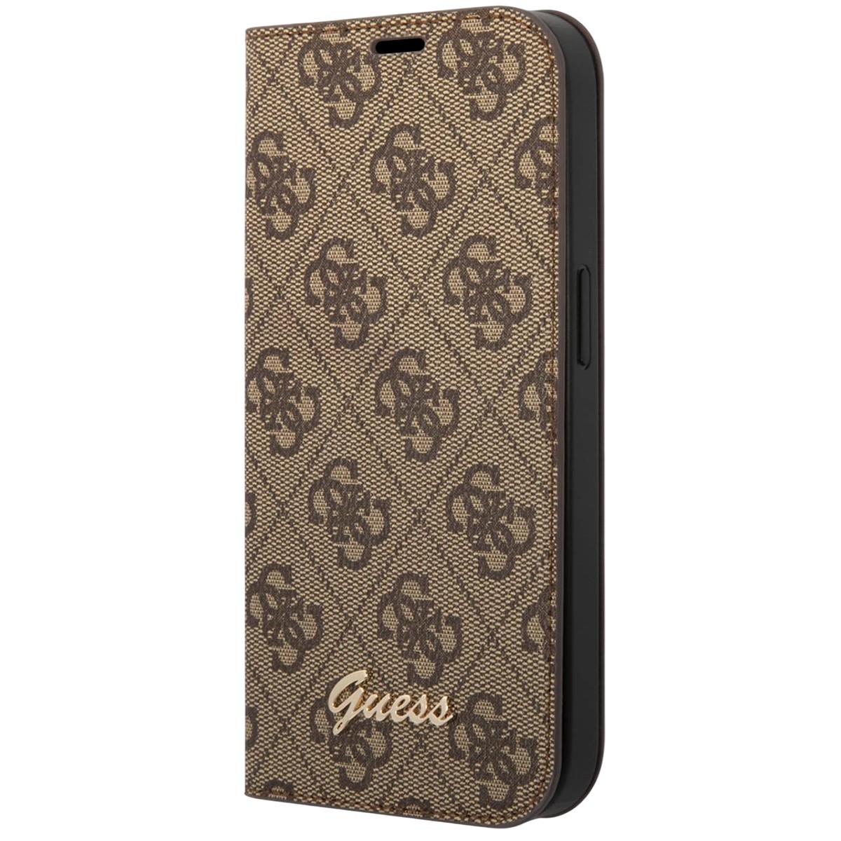 Étui Guess iPhone 14 Pro marron : protégez votre écran et rangez vos cartes avec style
