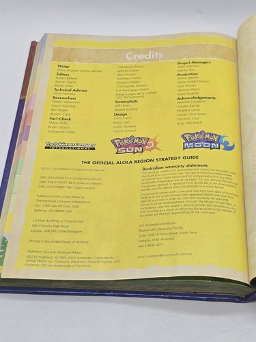 Pokemon Sun & Moon Collector's Edition Official ALOLA Region Strategy Guide HC - Picture 10 of 22