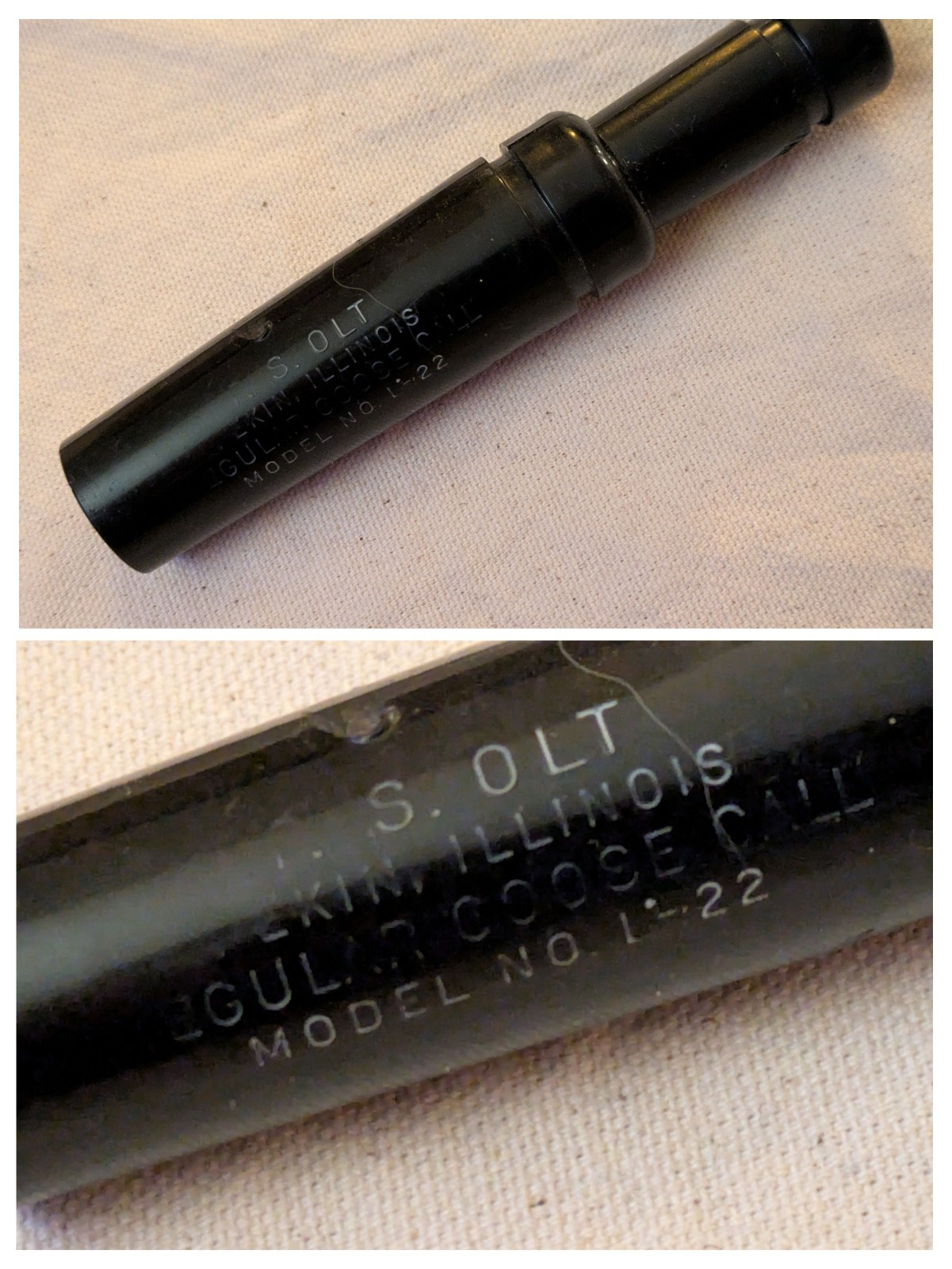 P S Olt Regular Goose Call Model L-22 L22 Hard Rubber USA