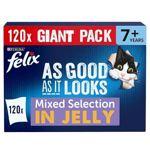 FELIX - As Good As It Looks Senior 7+ Wet Cat Food - Mixed Selection - Beef, 