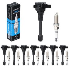 Set of 8 UF677 Ignition Coil Pack and Iridium Spark Plugs 93501 Compatible wi...