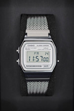 CASIO CLASSIC Series A158WEM-7JF numérique unisexe cadran argenté en acier in...