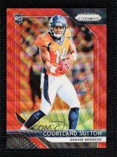 2018 Panini Prizm Rookie Red Wave Prizm 76/149 Courtland Sutton #215 7zf