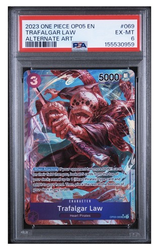 Trafalgar Law (Alternate Art) graded PSA 6 for sale on eBay