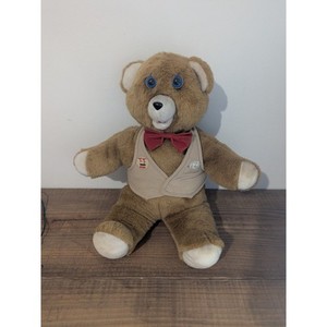 1980s TT Talking Bear Plush Toy Vintage HD 8606 Pioneer Toys Cassette Works