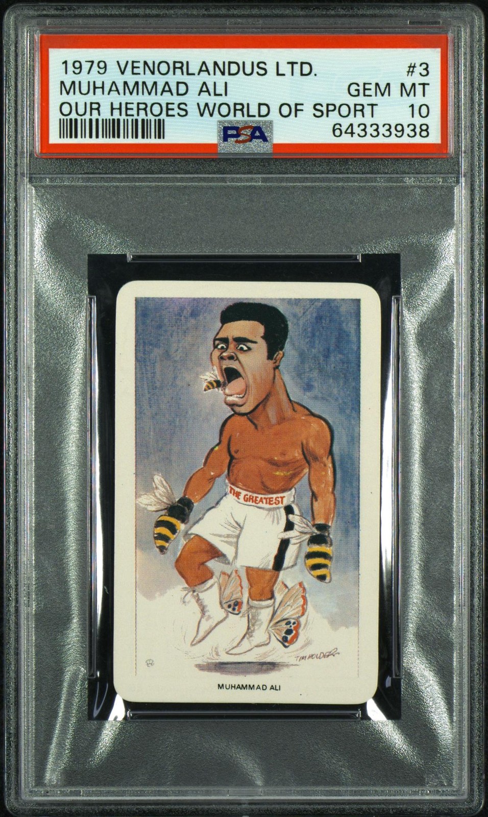 1979 Venorlandus Ltd. Our Heroes World of Sport Muhammad Ali #3 PSA 10 view 1