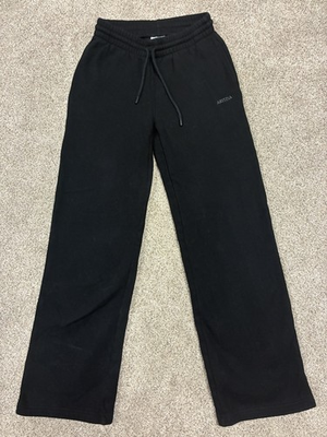 #ad Aritzia Cozy Fleece Boyfriend Sweatpants Black SZ: 2XS Wide Leg $25.25