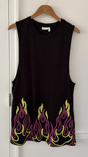 ASOS Design Womens Flame Muscle Tank Dress Tunic 4 UK 8 Neon Pink Beach Cover Up