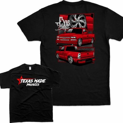 Texas Graphic Bubble Eye T-Shirt Streetwear Double Sided Casual Tee