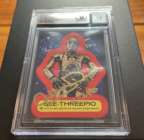 1977 Star Wars ANTHONY DANIELS as C-3PO Autograph Auto Beckett 10 BAS - Picture 3 of 3